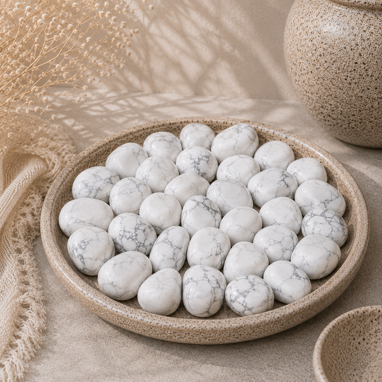 Intuitively Chosen Howlite Tumble Stones