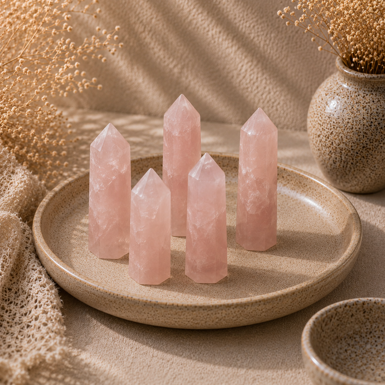 Rose Quartz Small Tower